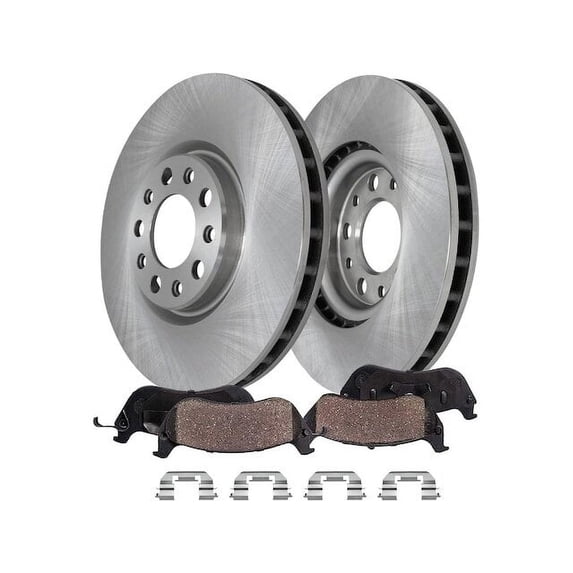 Front Brake Pad and Rotor Kit - Compatible with 2017 - 2022 Jeep Compass 2018 2019 2020 2021