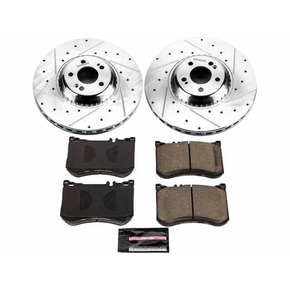 Front Brake Pad and Rotor Kit - Compatible with 2017 Mercedes-Benz Maybach S550