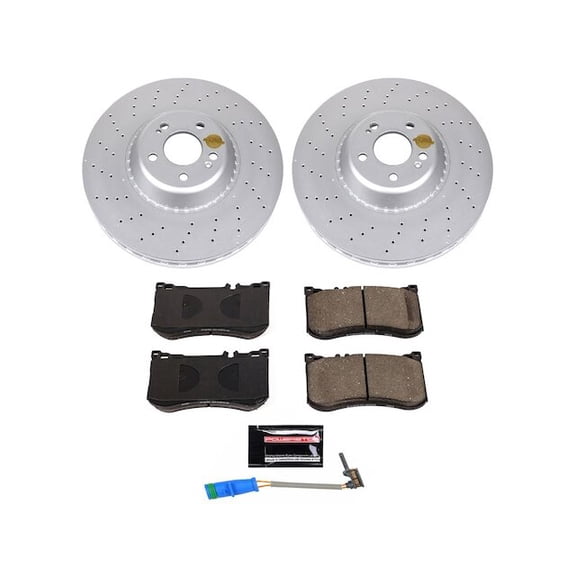 Front Brake Pad and Rotor Kit - Compatible with 2017 Mercedes-Benz Maybach S550