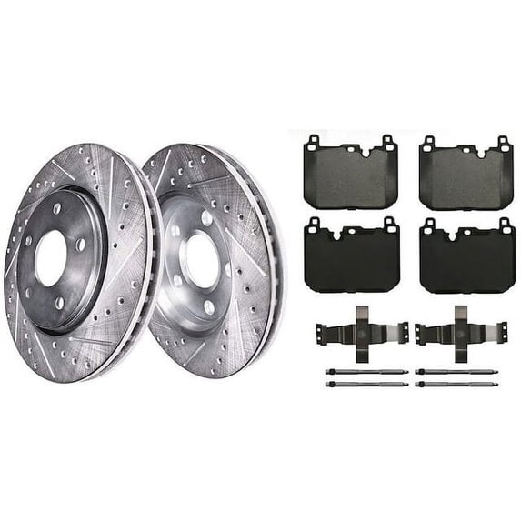 Front Brake Pad and Rotor Kit - Compatible with 2018 - 2019 Mini Cooper Countryman