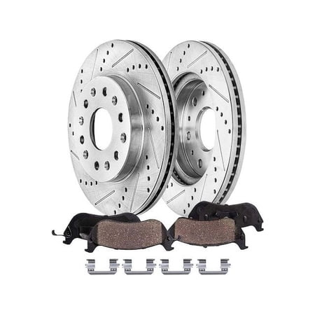Front Brake Pad and Rotor Kit - Compatible with 2018 - 2020 Chevy Traverse 2019