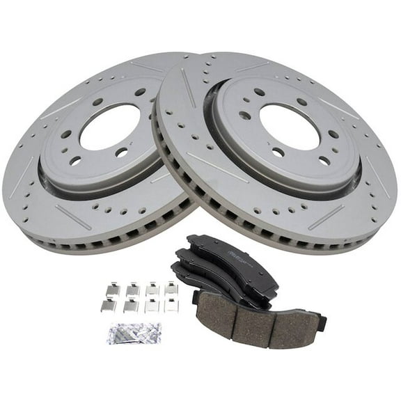 Front Brake Pad and Rotor Kit - Compatible with 2018 - 2020 Ford Expedition 2019