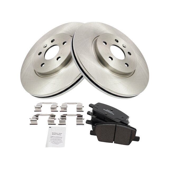 Detroit Axle Front Brake Kit For 2019-2021 Buick Encore – 4 Rotors & Ceramic Pads, 10-Year Warranty