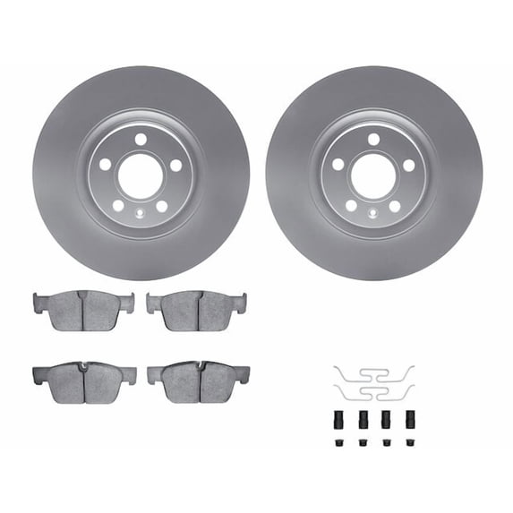 Front Brake Pad and Rotor Kit - Compatible with 2018 - 2023 Volvo XC60 - Dynamic Friction