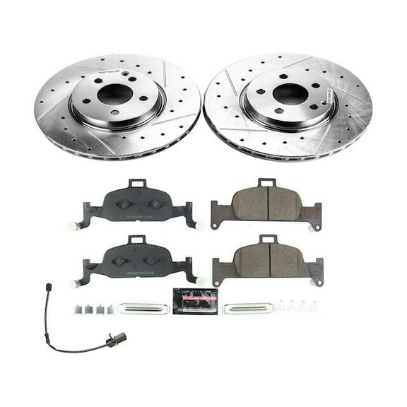 Front Brake Pad and Rotor Kit - Compatible with 2018 - 2025 Audi Q5 2019 2020 2021 2022 2023 2024