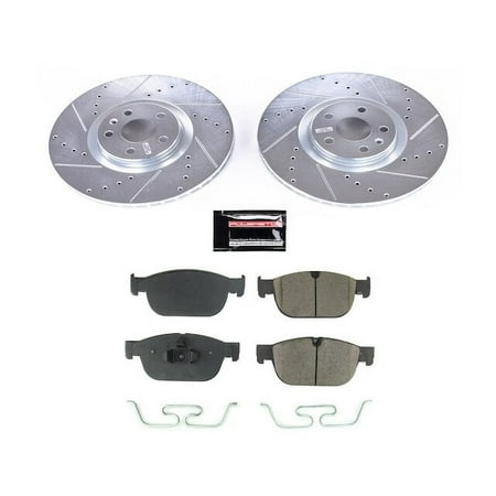 Front Brake Pad and Rotor Kit - Compatible with 2018 - 2025 Volvo XC60 - Power Stop