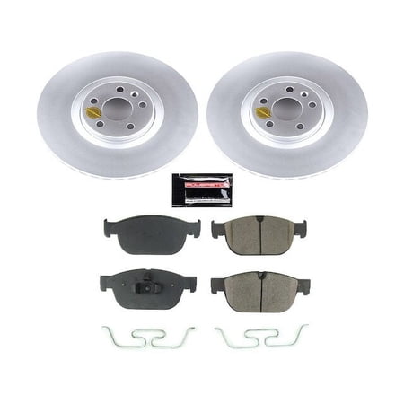 Front Brake Pad and Rotor Kit - Compatible with 2018 - 2025 Volvo XC60 - Power Stop