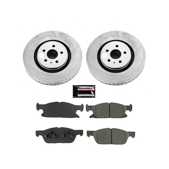 Front Brake Pad and Rotor Kit - Compatible with 2019 - 2021 Lincoln Nautilus AWD 2.7L V6 2020