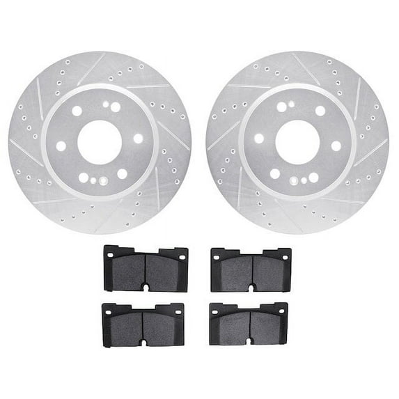 Front Brake Pad and Rotor Kit - Compatible with 2019 - 2022 Chevrolet Silverado 1500 - Dynamic Friction