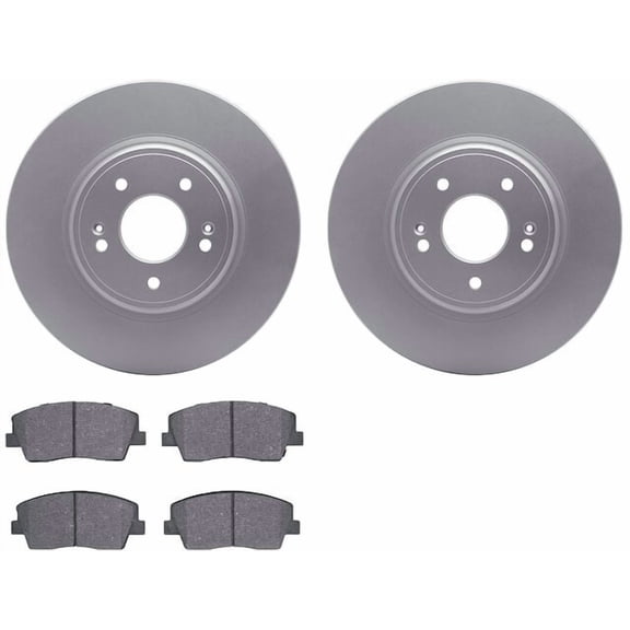 Front Brake Pad and Rotor Kit - Compatible with 2019 - 2022 Genesis G70 Prestige 2.0L 4-Cylinder - Dynamic Friction