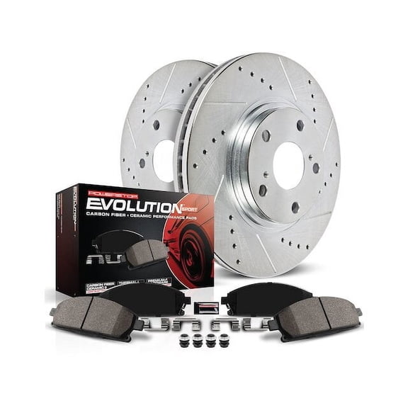 Front Brake Pad and Rotor Kit - Compatible with 2019 - 2024 Ford Ranger - Power Stop