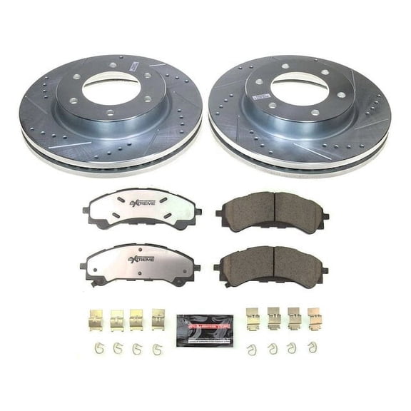 Front Brake Pad and Rotor Kit - Compatible with 2019 - 2024 Ford Ranger - Power Stop