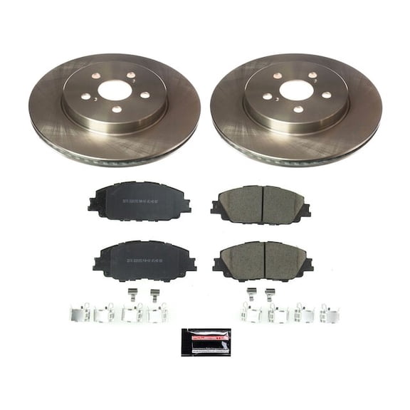 Front Brake Pad and Rotor Kit - Compatible with 2019 - 2024 Toyota Corolla 2020 2021 2022 2023