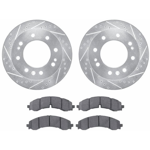 Front Brake Pad and Rotor Kit - Compatible with 2020 - 2022 Chevrolet Silverado 2500 HD - Dynamic Friction