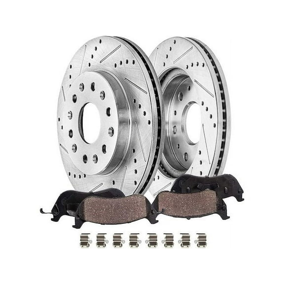 Front Brake Pad and Rotor Kit - Compatible with 2021 - 2023 Cadillac XT5 2022