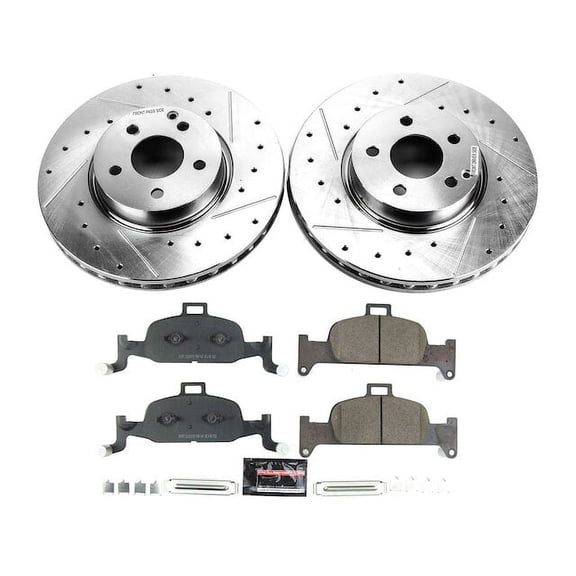 Front Brake Pad and Rotor Kit - Compatible with 2021 Audi Q5 Sportback