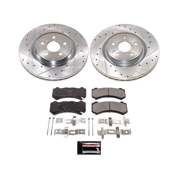 Front Brake Pad and Rotor Kit - Compatible with 2021 Jeep Grand Cherokee SRT - Power Stop