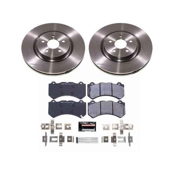 Front Brake Pad and Rotor Kit - Compatible with 2021 Jeep Grand Cherokee SRT - Power Stop