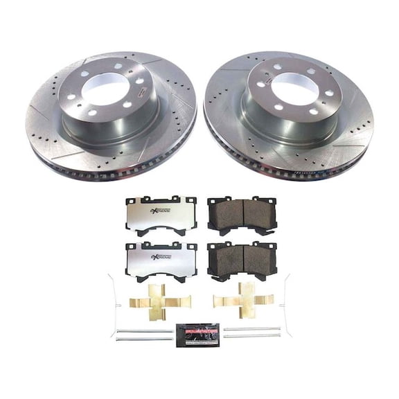 Front Brake Pad and Rotor Kit - Compatible with 2023 - 2024 Toyota Sequoia