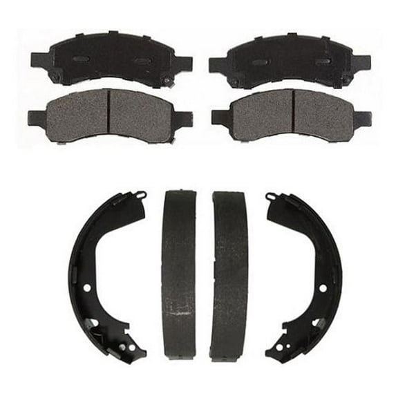 Front Brake Pads & Rear Brake Shoes For 2009-2012 Chevy GMC Colorado Canyon
