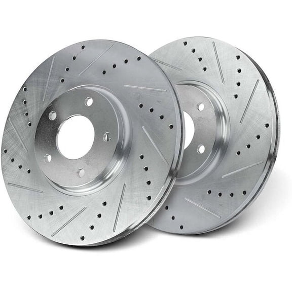 Front Brake Rotor Set 2 - Compatible with 2003 - 2005 INFINITI FX45 Base 4.5L V8 - Autopart Premium