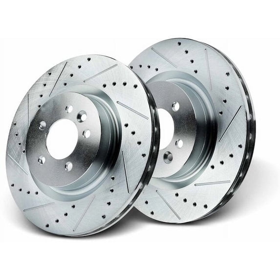 Front Brake Rotor Set 2 - Compatible with 2014 - 2017 Land Rover Range Rover - Autopart Premium