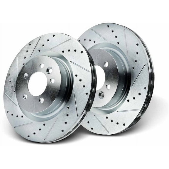 Front Brake Rotor Set 2 - Compatible with 2014 - 2017 Land Rover Range Rover - Autopart Premium
