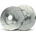 thumbnail image 1 of Front Brake Rotor Set 2 - Compatible with 2014 - 2018 Audi A6 2015 2016 2017, 1 of 2