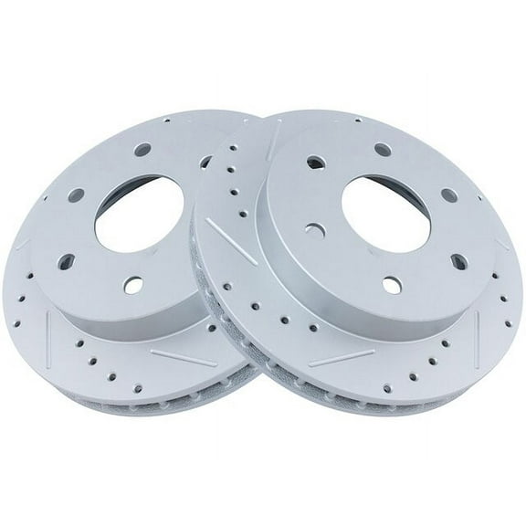 Front Brake Rotor Set 2 Piece - Compatible with 1992 - 1999 Chevy K1500 Suburban 4WD 1993 1994 1995 1996 1997 1998