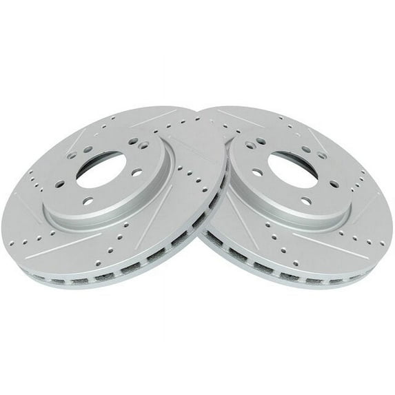Front Brake Rotor Set 2 Piece - Compatible with 1998 - 1999 Mercedes-Benz E300
