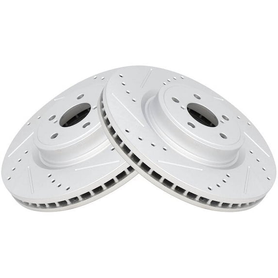 Front Brake Rotor Set 2 Piece - Compatible with 2005 - 2014 Subaru Legacy 2006 2007 2008 2009 2010 2011 2012 2013