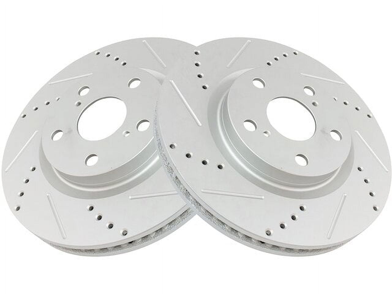 Front Brake Rotor Set 2 Piece - Compatible with 2006 - 2021 Toyota RAV4 ...