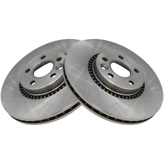 Front Brake Rotor Set 2 Piece - Compatible with 2007 - 2016 Volvo S80 2008 2009 2010 2011 2012 2013 2014 2015