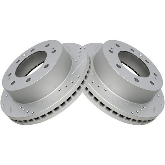 Front Brake Rotor Set 2 Piece - Compatible with 2011 - 2023 Chevy Silverado 2500 HD 2012 2013 2014 2015 2016 2017 2018 2019 2020 2021 2022