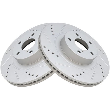 Front Brake Rotor Set 2 Piece - Compatible with 2013 - 2015 Subaru XV Crosstrek 2014