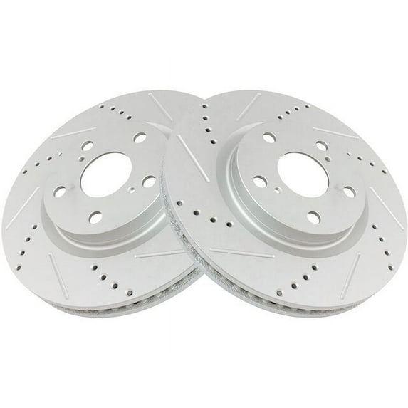 Front Brake Rotor Set 2 Piece - Compatible with 2013 - 2018 ES300h 2014 2015 2016 2017