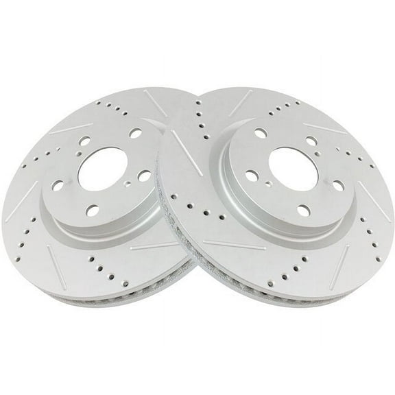 Front Brake Rotor Set 2 Piece - Compatible with 2013 - 2018 ES300h 2014 2015 2016 2017