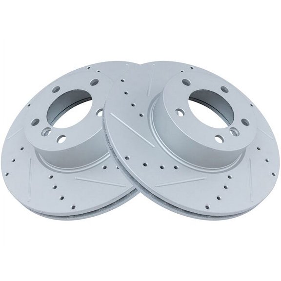 Front Brake Rotor Set 2 Piece - Compatible with 2015 - 2016 BMW 428i xDrive Gran Coupe