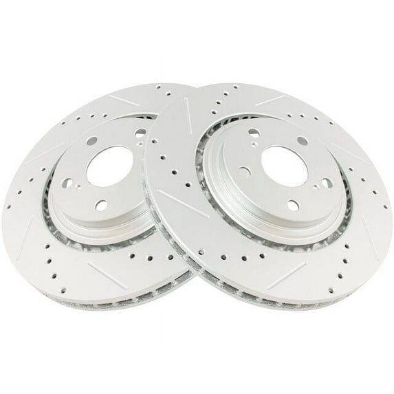 Front Brake Rotor Set 2 Piece - Compatible with 2015 - 2017 NX200t 2016