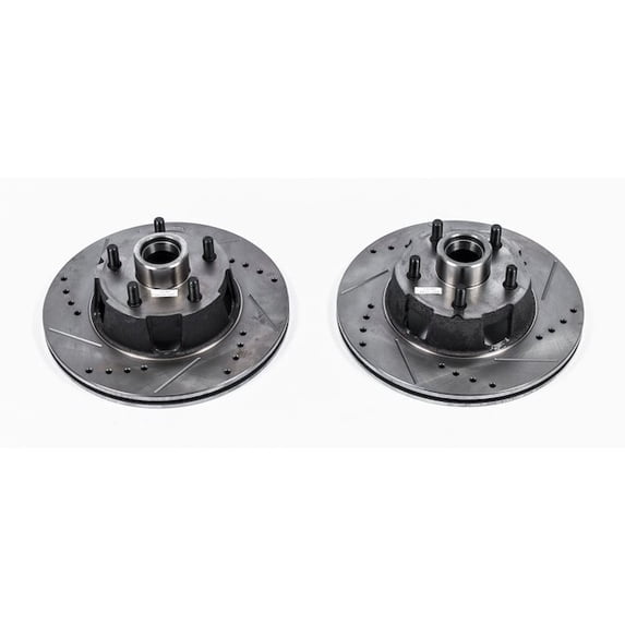 Front Brake Rotor Set - Compatible with 1967 Ford Ranchero - Power Stop