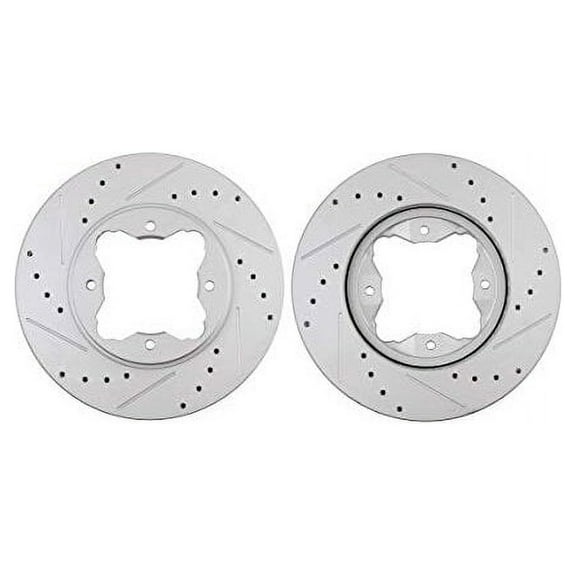 Front Brake Rotor Set - Compatible with 1990 - 1997 Honda Accord 2.2L 4-Cylinder 1991 1992 1993 1994 1995 1996