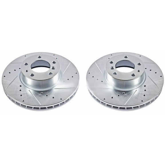 Front Brake Rotor Set - Compatible with 1991 - 1992 BMW 850i