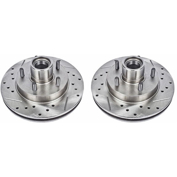 Front Brake Rotor Set - Compatible with 1991 GMC S15 Jimmy RWD