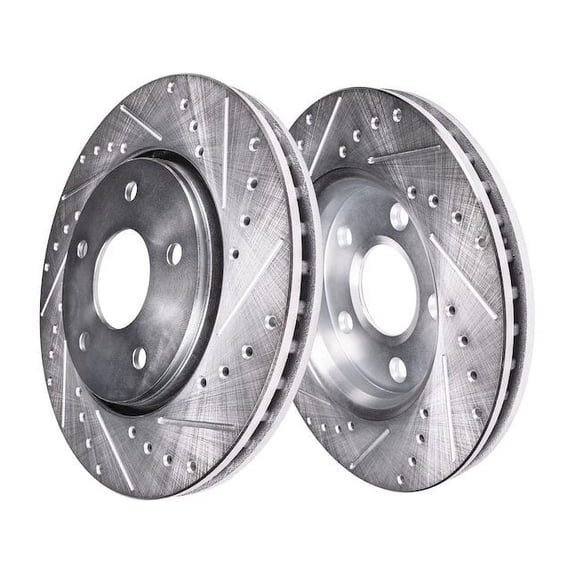 Front Brake Rotor Set - Compatible with 1991 GMC Syclone Base