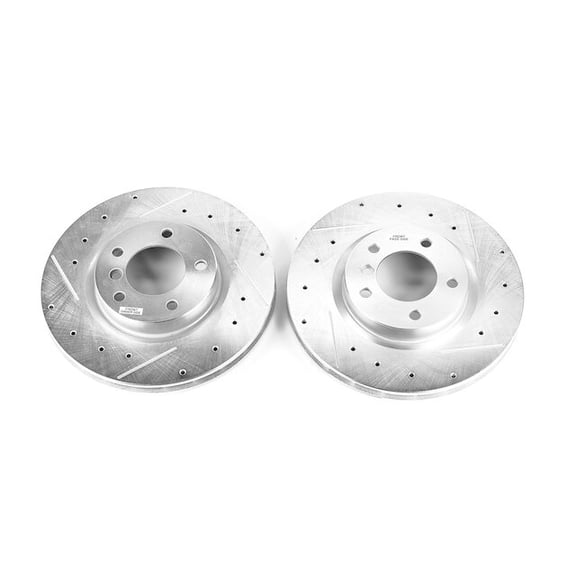 Front Brake Rotor Set - Compatible with 1995 - 1999 BMW M3 E36 - Power Stop