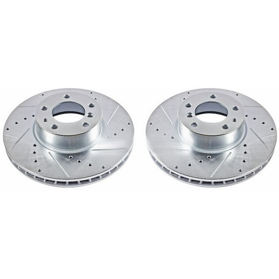 Front Brake Rotor Set - Compatible with 1995 - 2001 BMW 740iL E38 1996 1997 1998 1999 2000