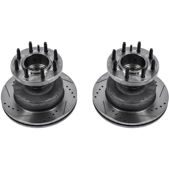 Front Brake Rotor Set - Compatible with 1995 - 2002 Ford E-350 Econoline Club Wagon 1996 1997 1998 1999 2000 2001