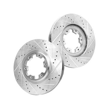 Detroit Axle 11.8" Front Drilled & Slotted Brake Rotors For Infiniti QX4 Nissan Pathfinder 1998-2004