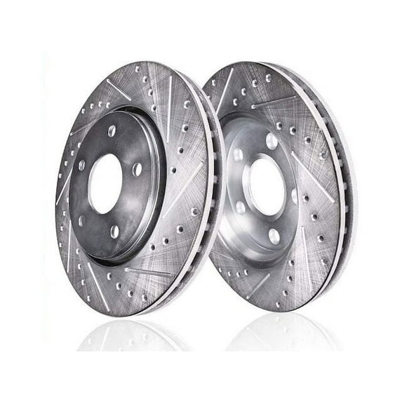 Front Brake Rotor Set - Compatible with 1999 - 2006, 2010 Volkswagen Golf 2000 2001 2002 2003 2004 2005