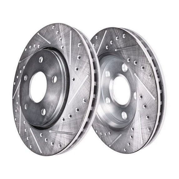 Front Brake Rotor Set - Compatible with 2000 - 2005 Jaguar S-Type Naturally Aspirated 2001 2002 2003 2004